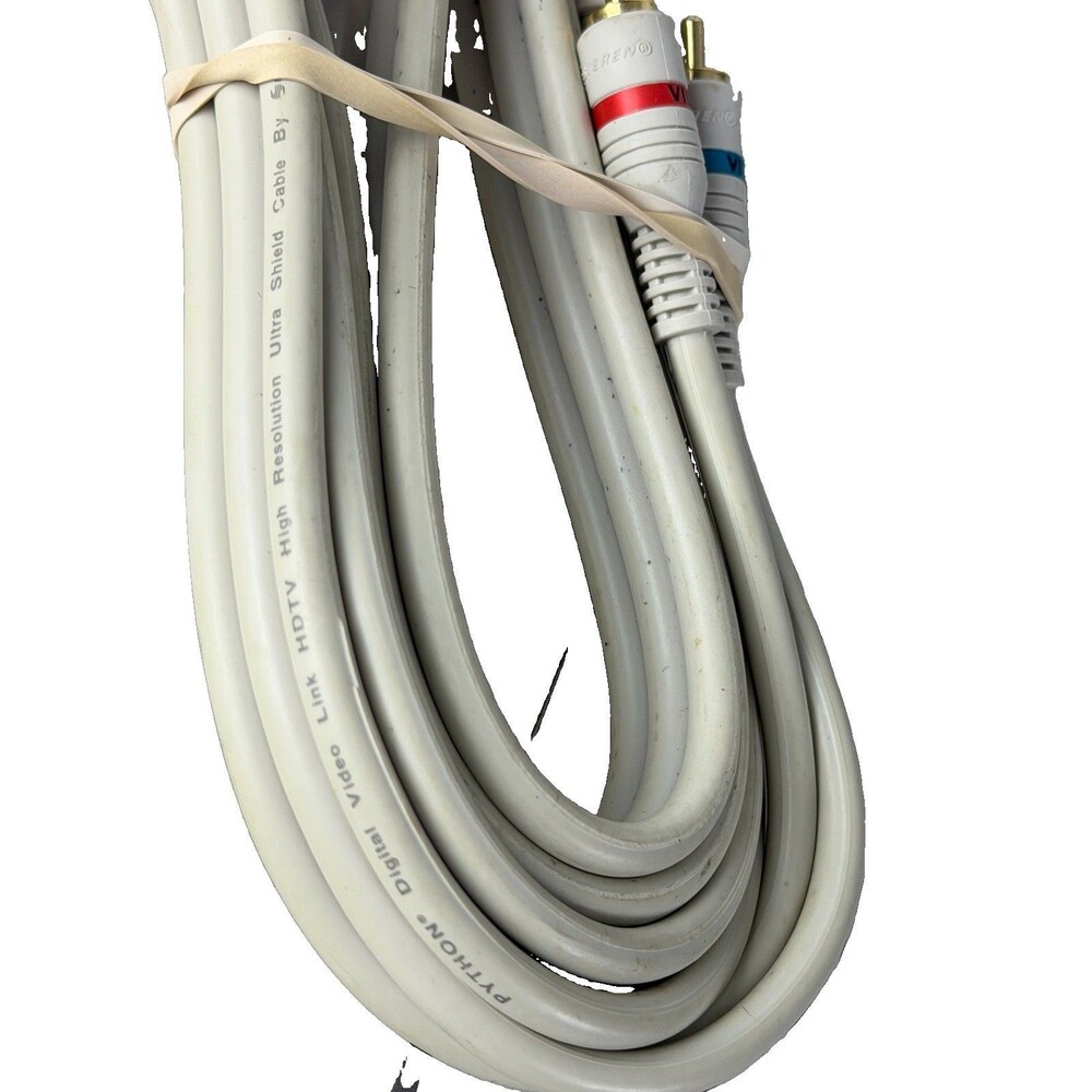 Python Stereo Audio & Component Video Cable RCA HDTV High Resolution 6 ft - Picture 5 of 5